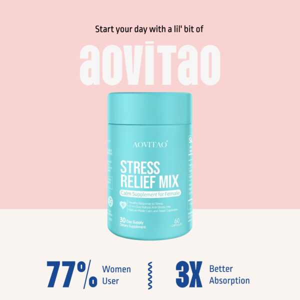Ashwagandha Supplement With L-Theanine Magnesium, Stress Relief, Focus And Relaxation Support Anxiery Pill - Image 6