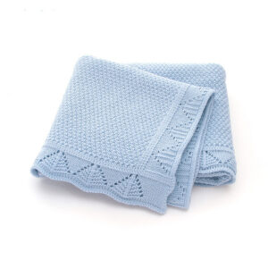 Solid Color Knitted Blanket for Babies and Toddlers