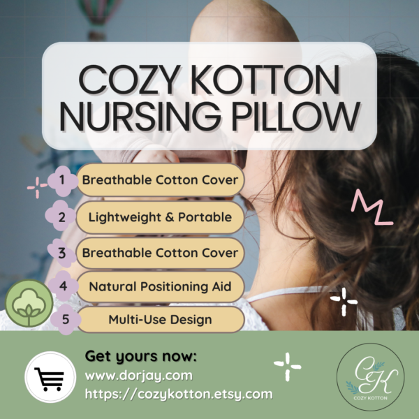 CozyKotton Nursing Arm Pillow for Easy Feeding & Snoozy Baby Snuggles! - Image 7