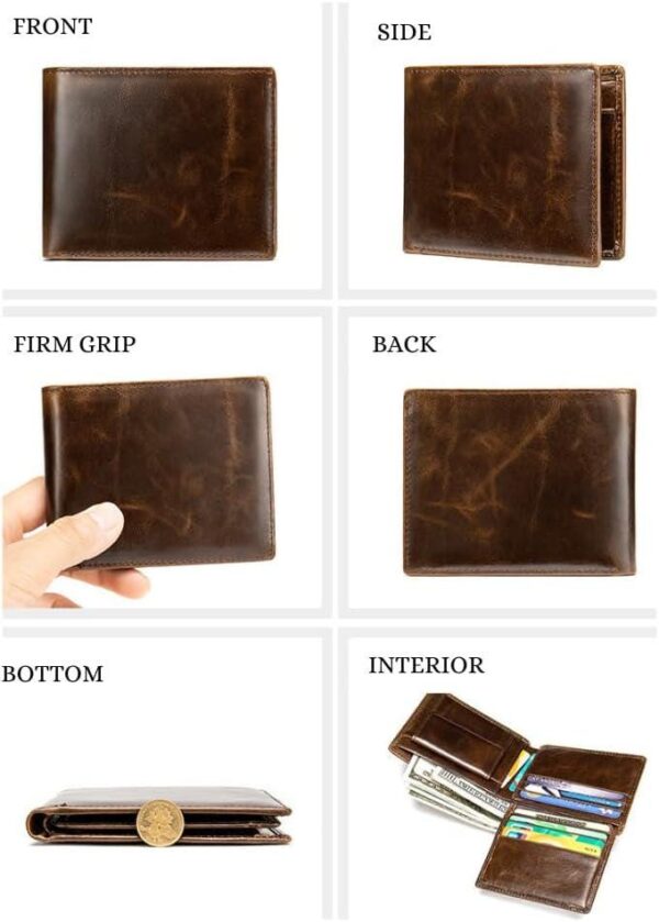 Genuine Leather Bifold Wallets for Men - Image 6