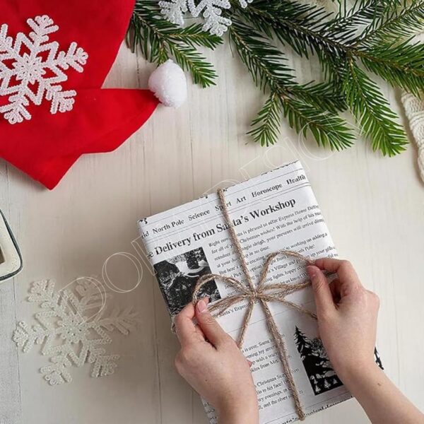 Christmas North Pole Newspaper Wrapping Paper - Image 3