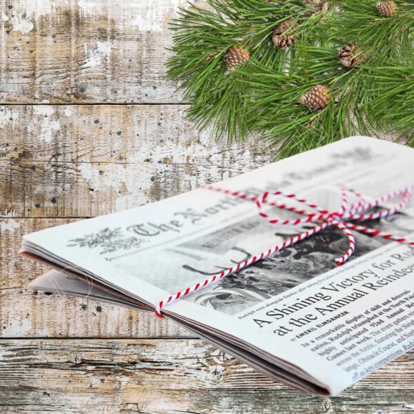 Christmas North Pole Newspaper Wrapping Paper - Image 9
