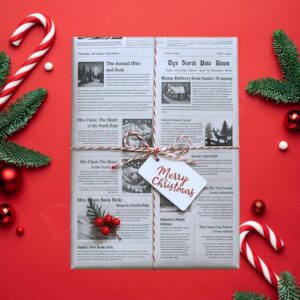Alternative view of Christmas North Pole Newspaper Wrapping Paper