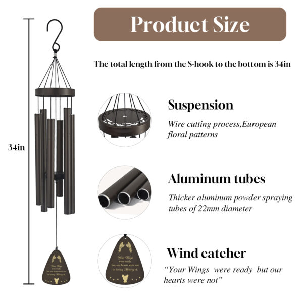 Pet Memorial Wind Chime Gift for Loss of Dog or Cat - Image 6