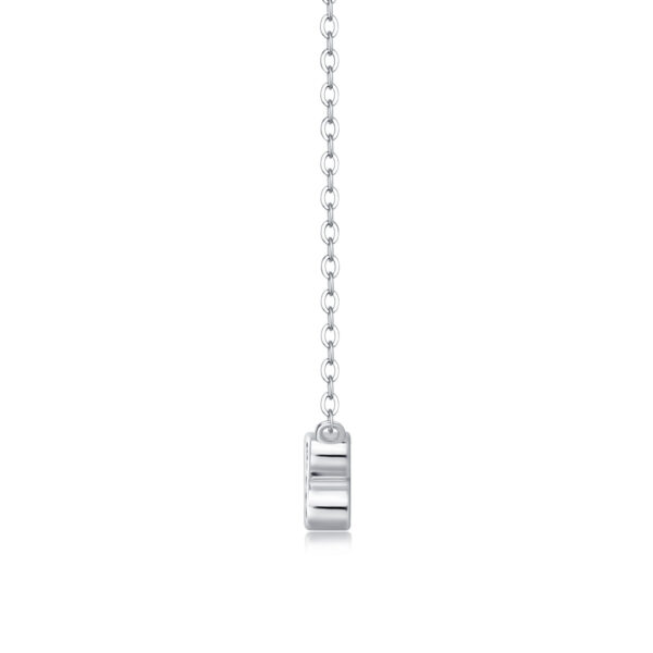 White Dew Moissanite S925 Sterling Silver Pendant Necklace - Image 2
