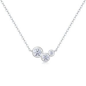 White Dew Moissanite S925 Sterling Silver Pendant Necklace