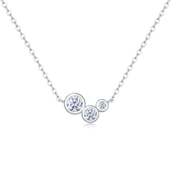 White Dew Moissanite S925 Sterling Silver Pendant Necklace