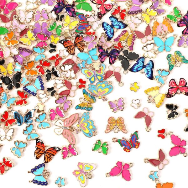 120 Pieces Butterfly Charms for Crafts or Jewelry Making - Image 2